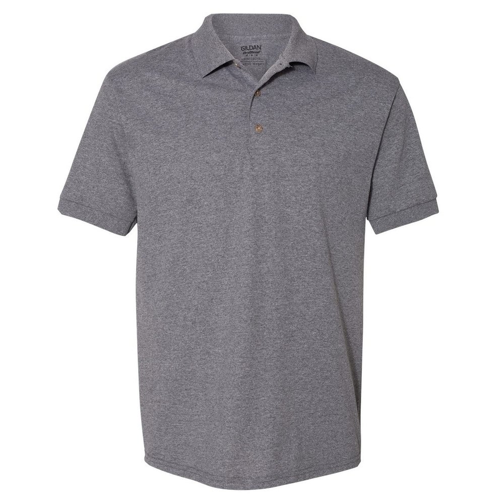 Gildan Adult 6 oz. 50/50 Jersey Polo M Graphite Heather