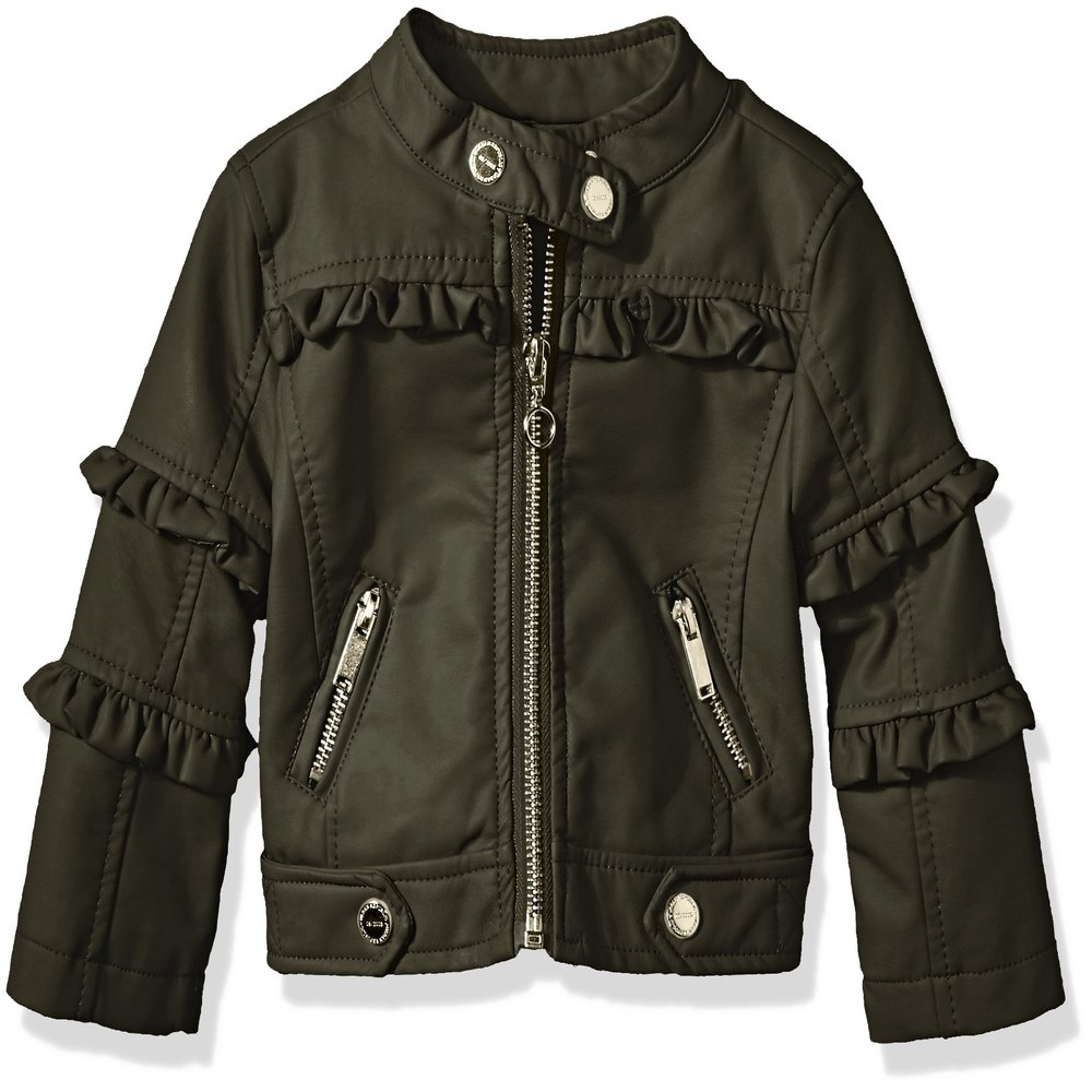 Urban Republic Baby Girls Faux PU Jacket, Green, 18M