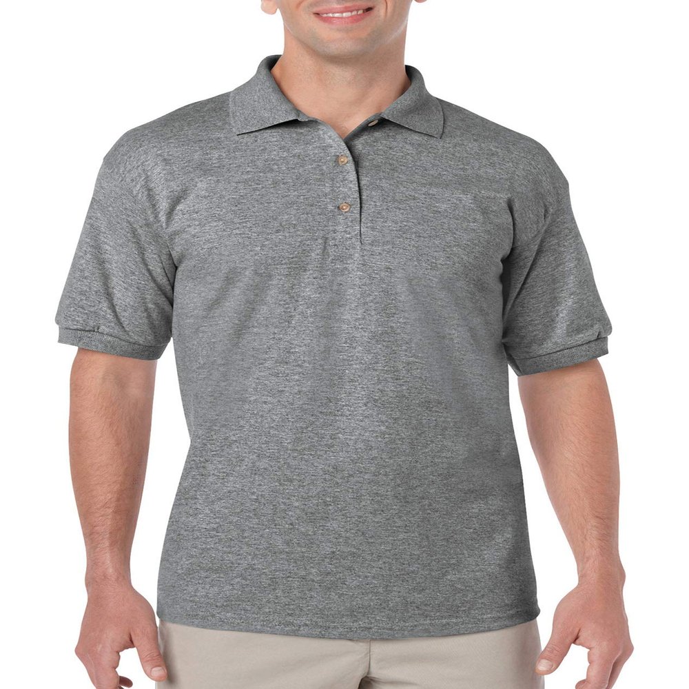 Gildan Adult 6 oz. 50/50 Jersey Polo 2XL Graphite Heather