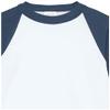 Augusta Sportswear Youth Baseball Quarter Sleeve Tee, White/Navy, Large view 2