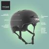 TSG Evolution Skate & Bike Helmet w/Snug Fit & Triple Cert. for Skateboarding, Cycling, MTB, Roller Derby, E-Boarding, E-Skating, Longboarding, Park Skating, Urban (Satin Dark Cyan, L/XL 57-59 cm) view 3