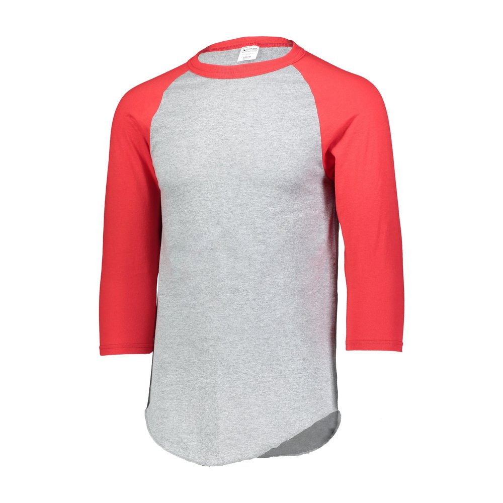 Augusta Sportswear Mens Baseball Jersey - Crew Neck, 3/4 Sleeve, Soft Cotton Blend for Practice and Game Day Wear YB