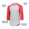 Augusta Sportswear Mens Baseball Jersey - Crew Neck, 3/4 Sleeve, Soft Cotton Blend for Practice and Game Day Wear YB view 4