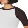Augusta Sportswear Youth Baseball Quarter Sleeve Tee, White/Black, Large view 3