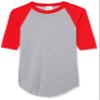 Augusta Sportswear Boys Baseball Jersey 2.0 S Athletic Heather/Red view 1