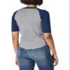 Augusta Sportswear Boys Baseball Jersey 2.0 L Athletic Heather/Navy view 2