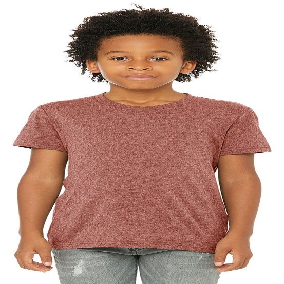 BELLA+CANVAS Youth Triblend Short-Sleeve T-Shirt S Mauve Triblend