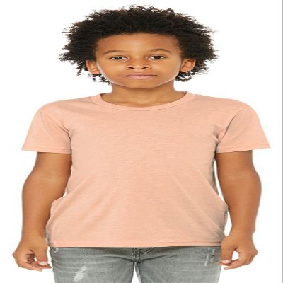 BELLA+CANVAS Youth Triblend Short-Sleeve T-Shirt M Peach Triblend