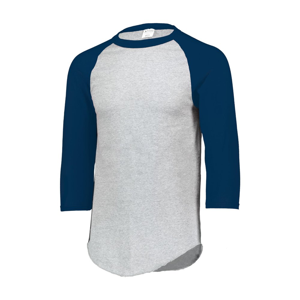 Augusta Sportswear Mens Baseball Jersey - Crew Neck, 3/4 Sleeve, Soft Cotton Blend for Practice and Game Day Wear XZ