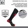 Mens Thermolite Ski Snowboard Socks High Performance Cushioning Support Stretch Padding Breathable Red Large 9-11.5 view 4