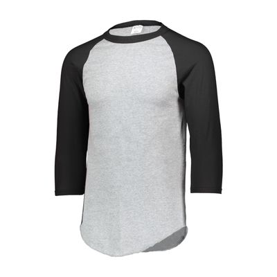 Augusta Sportswear Mens Baseball Jersey - Crew Neck, 3/4 Sleeve, Soft Cotton Blend for Practice and Game Day Wear PB