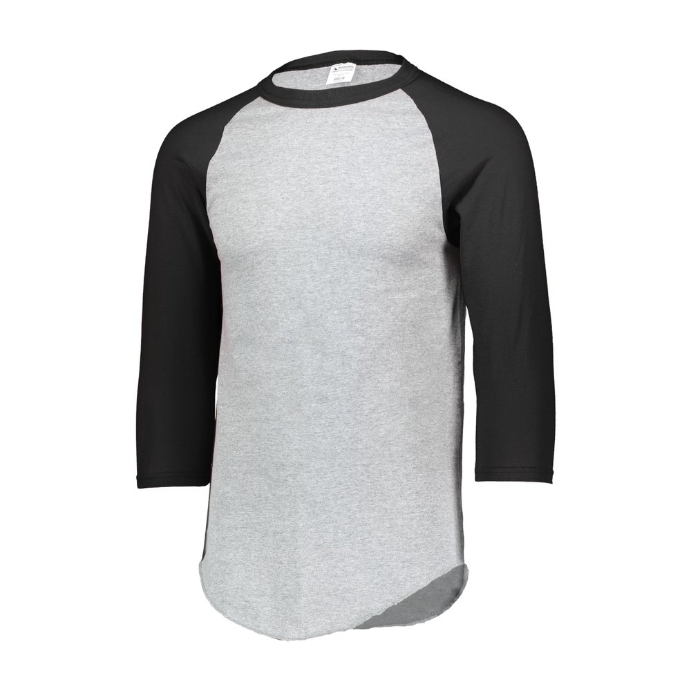Augusta Sportswear Mens Baseball Jersey - Crew Neck, 3/4 Sleeve, Soft Cotton Blend for Practice and Game Day Wear PB