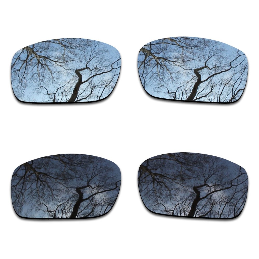ToughAsNails 2 Pair Polarized Lens Replacement for Oakley X Squared Black&Silver Chrome