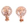 Fashion Cute CZ Flower Clip on Earrings for Women Ear view 1