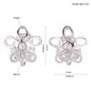 Grace Jun Fashion AAA Cubic Zircon Clip on Earrings No Pierced for Women Luxury Ear Clip Not Allergy (329Platinum) view 3