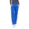 CHEROKEE Workwear Professionals Women Scrubs Pant Mid Rise Straight Leg Pull-on Cargo WW170T, S Tall, Royal view 1