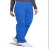 CHEROKEE Workwear Professionals Women Scrubs Pant Mid Rise Straight Leg Pull-on Cargo WW170T, S Tall, Royal view 2