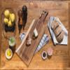 PICNIC TIME NFL Los Angeles Chargers Artisan 24" Acacia Charcuterie Board with Raw Wood Edge, Cheese Board, Serving Platter view 3