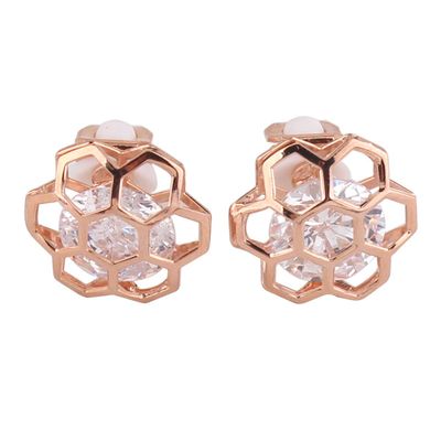 Grace Jun Fashion AAA Cubic Zircon Clip on Earrings No Pierced for Women Luxury Ear Clip Not Allergy (328Gold)