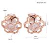 Grace Jun Fashion AAA Cubic Zircon Clip on Earrings No Pierced for Women Luxury Ear Clip Not Allergy (328Gold) view 3
