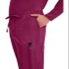 Cherokee Scrubs for Men Tapered Leg Cargo Scrub Pants with Zip Fly, 5 Pockets Elastic Waist 2-Way Stretch & Easy Care - WW190, L, Wine view 2