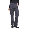 Cherokee Women's Scrub Pants Mid Rise Straight Leg Pull-on Cargo Pant with 6 Pockets & 2-Way Stretch Fabric - WW170T, L Tall, Pewter view 1