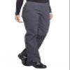 Cherokee Women's Scrub Pants Mid Rise Straight Leg Pull-on Cargo Pant with 6 Pockets & 2-Way Stretch Fabric - WW170T, L Tall, Pewter view 2