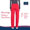 CHEROKEE Workwear Professionals Women Scrubs Pant Mid Rise Straight Leg Pull-on Cargo WW170P, XS Petite, Red view 3