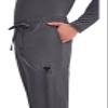 Cherokee Scrubs for Men Tapered Leg Cargo Scrub Pants with Zip Fly, 5 Pockets Elastic Waist 2-Way Stretch & Easy Care - WW190, L Short, Pewter view 2