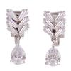 Grace Jun Gold/Platinum/Rose Gold Plated CZ Cute Clip on Earrings Without Piercing for Women (Platinum)