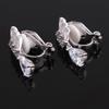Grace Jun Gold/Platinum/Rose Gold Plated CZ Cute Clip on Earrings Without Piercing for Women (Platinum) view 4