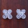 Grace Jun Fashion AAA Cubic Zircon Clip on Earrings No Pierced for Women Luxury Ear Clip Not Allergy (327Platinum) view 3