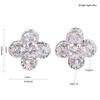 Grace Jun Fashion AAA Cubic Zircon Clip on Earrings No Pierced for Women Luxury Ear Clip Not Allergy (327Platinum) view 4