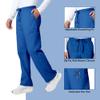 Cherokee Scrubs for Men Tapered Leg Cargo Scrub Pants with Zip Fly, 5 Pockets Elastic Waist 2-Way Stretch & Easy Care - WW190, L Short, Royal view 4