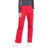 CHEROKEE Workwear Professionals Women Scrubs Pant Mid Rise Straight Leg Pull-on Cargo WW170T, M Tall, Red view 1