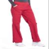 CHEROKEE Workwear Professionals Women Scrubs Pant Mid Rise Straight Leg Pull-on Cargo WW170T, M Tall, Red view 2