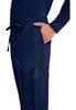 Cherokee Scrubs for Men Tapered Leg Cargo Scrub Pants with Zip Fly, 5 Pockets Elastic Waist 2-Way Stretch & Easy Care - WW190, L, Navy view 2