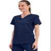 CHEROKEE Workwear Professionals Women Scrubs Top V-Neck Plus Size WW665, 3XL, Navy view 3