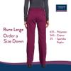 CHEROKEE Workwear Professionals Women Scrubs Pant Mid Rise Straight Leg Pull-on Cargo WW170, L, Wine view 3