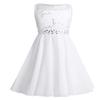 FEESHOW Kids Girls Sequin Lace Formal Wedding Pageant Party Prom Ball Gown Flower Girl Dress Crystal Belt Ivory 6 view 1