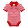 Creative Knitwear College Baby Striped Polo Bodysuit - North Carolina State Logo, Red/White, for Boys & Girls, 12 Months view 1