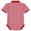 Creative Knitwear College Baby Striped Polo Bodysuit - North Carolina State Logo, Red/White, for Boys & Girls, 12 Months view 2