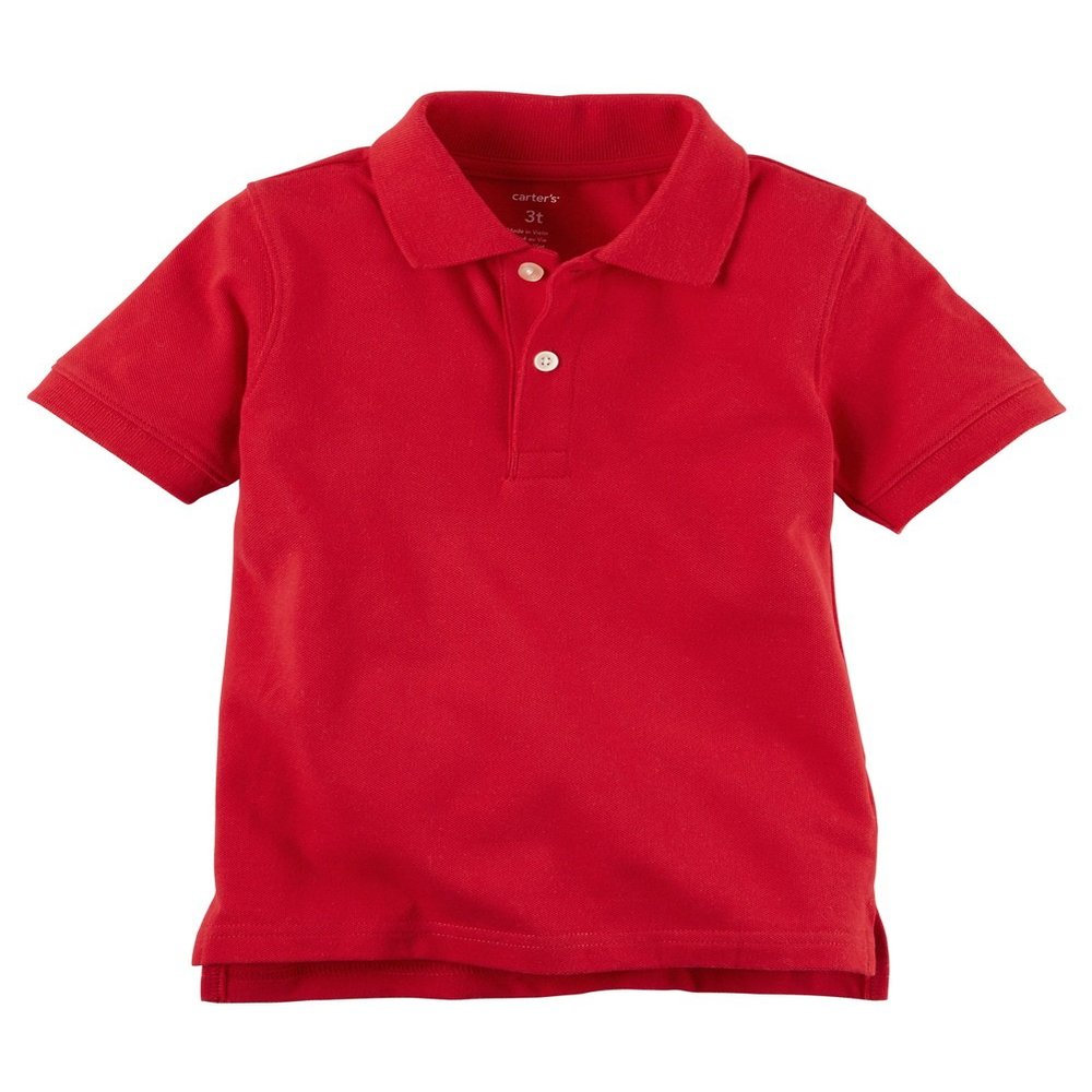 OSHKOSH B'GOSH Boys Polo Short Sleeve Polo, Red (5)