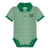 Creative Knitwear College Baby Striped Polo Bodysuit - Marshall Thundering Herd Logo, Kelly/White, for Boys & Girls, 12 Months view 1