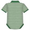 Creative Knitwear College Baby Striped Polo Bodysuit - Marshall Thundering Herd Logo, Kelly/White, for Boys & Girls, 12 Months view 2