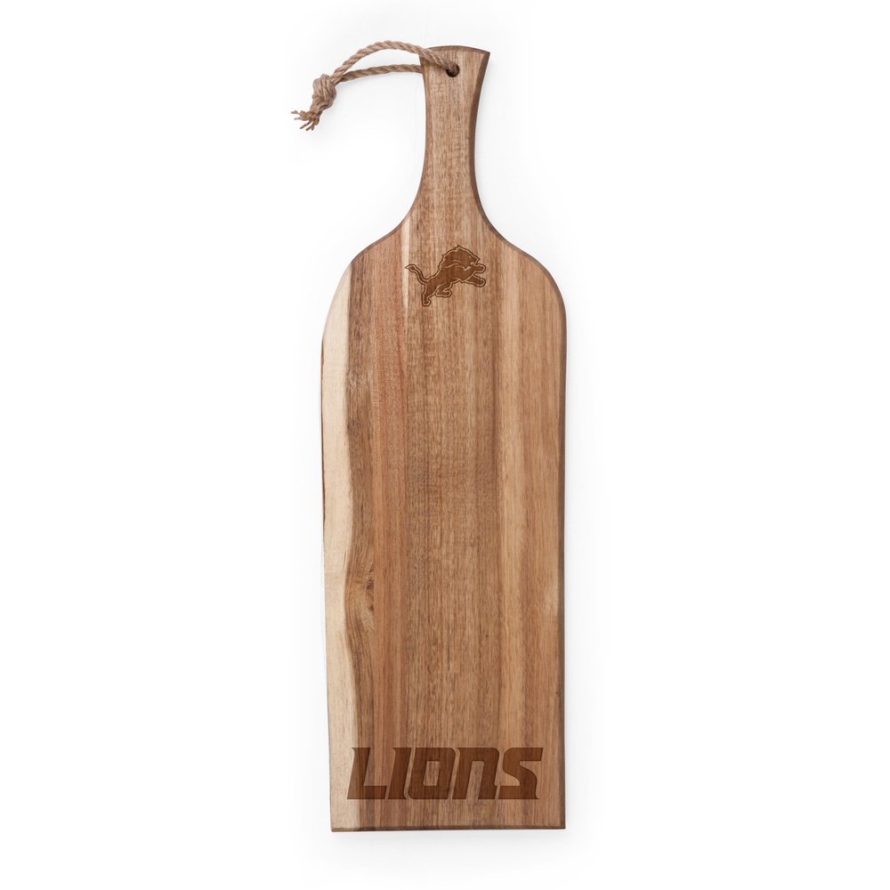 NFL Detroit Lions Artisan 24" Acacia Charcuterie Board with Raw Wood Edge - Cheese Board - Serving Platter