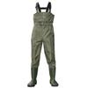 UNISTRENGH Fishing Wader Boots Professional Waterproof Comfy Breathable Bootfoots Wader (Army Green, #7) view 1