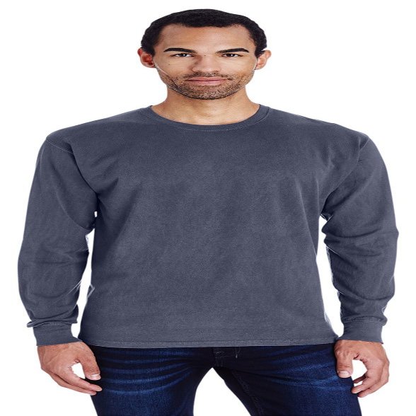 5.5 oz 100% Ringspun Cotton Garment-Dyed Long-Sleeve T-Shirt 3XL ANCHOR SLATE
