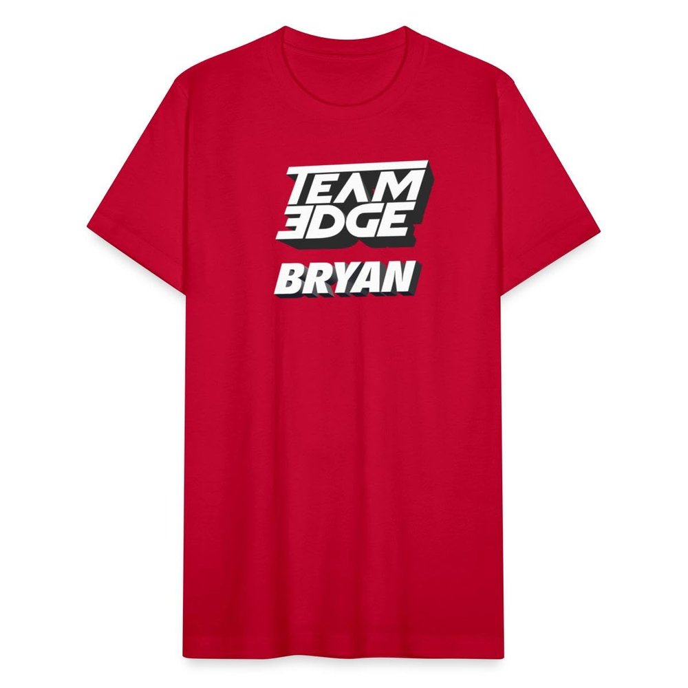 Spreadshirt Team Edge Logo Bryan Men's Jersey T-Shirt, 3XL, red