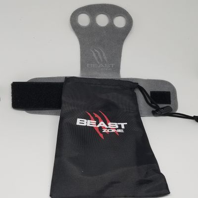 Weight lifting 3 Hole Gymnastics grips are great for WODs, pullups, weight lifting, chin ups, cross training, exercise, kettlebells, power lifting (Grey, Medium)